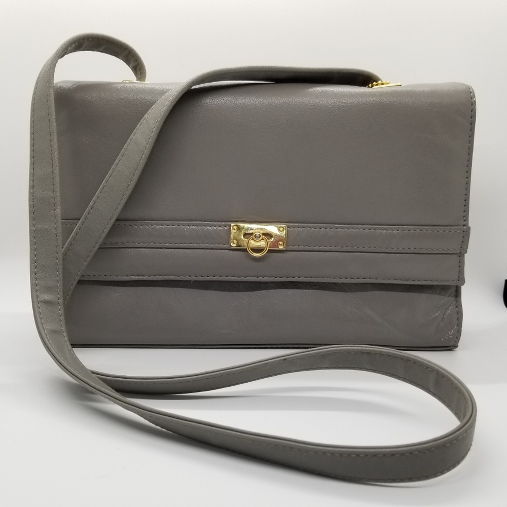 Rachael Ruddick RR grey leather bag
